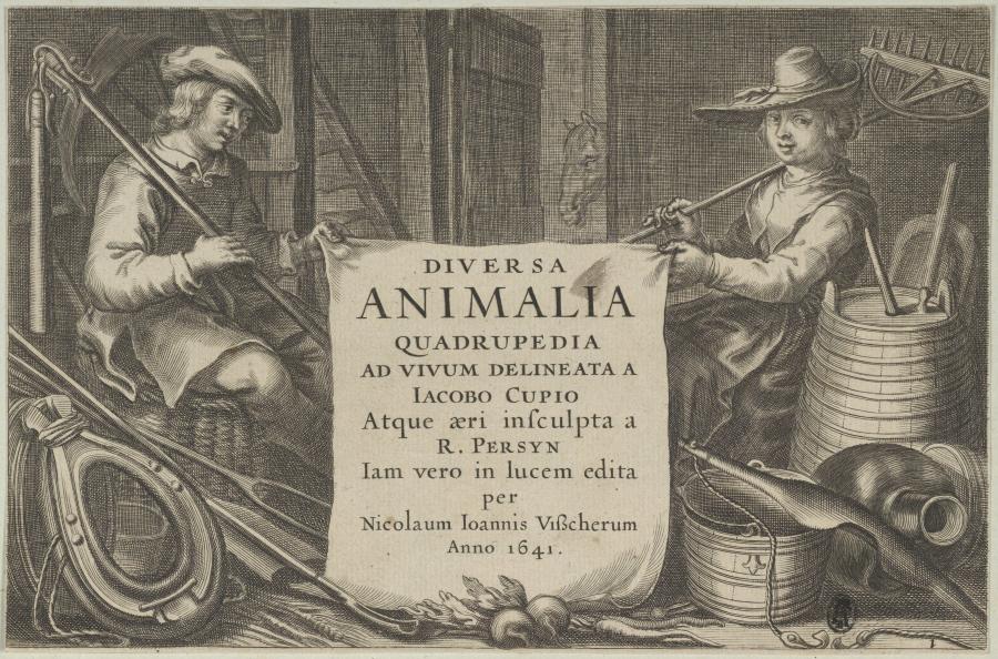 Title-Plate of 'Diversa animalia quadrupedia'