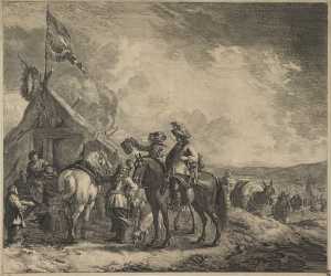 three-horsemen-at-the-sutler-s-tent