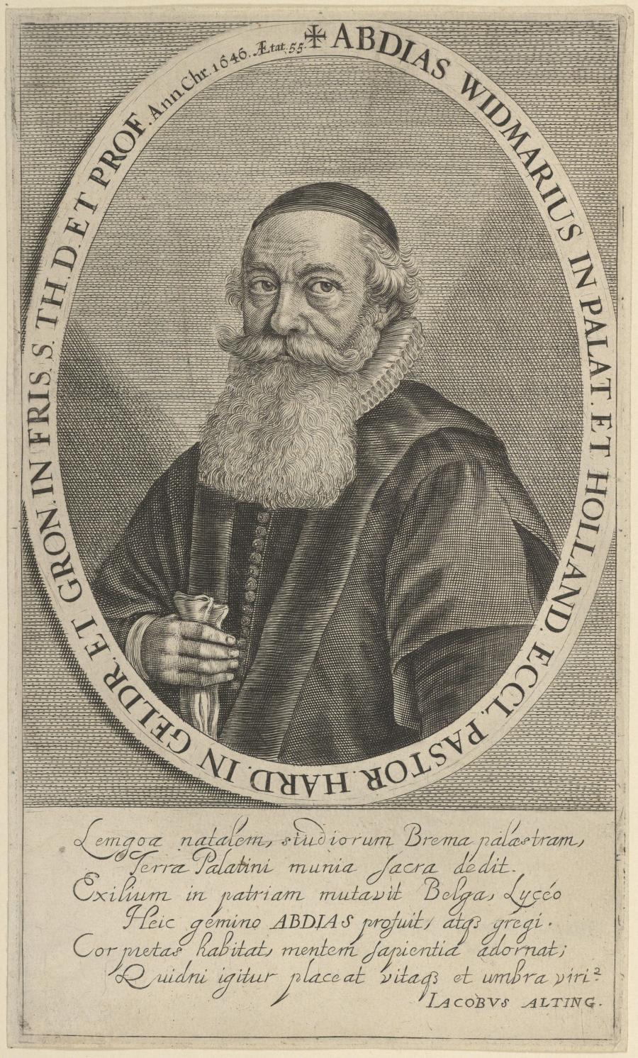 Portret van Abdias Widmarius