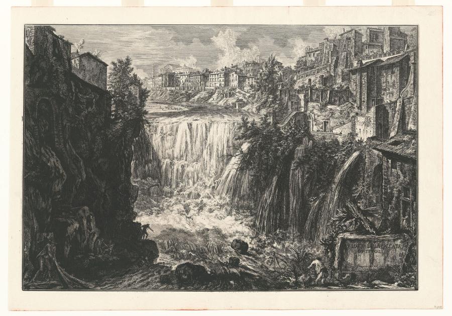 Vedute della Cascata di Tivoli (Gezicht op de waterval van Tivoli)