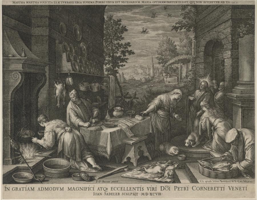 Christus in het huis van Martha en Maria