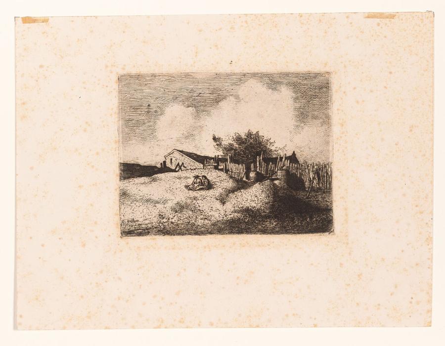 Landschap met twee figuren