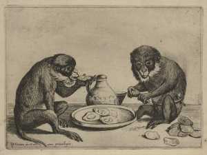 twee-apen-eten-oesters