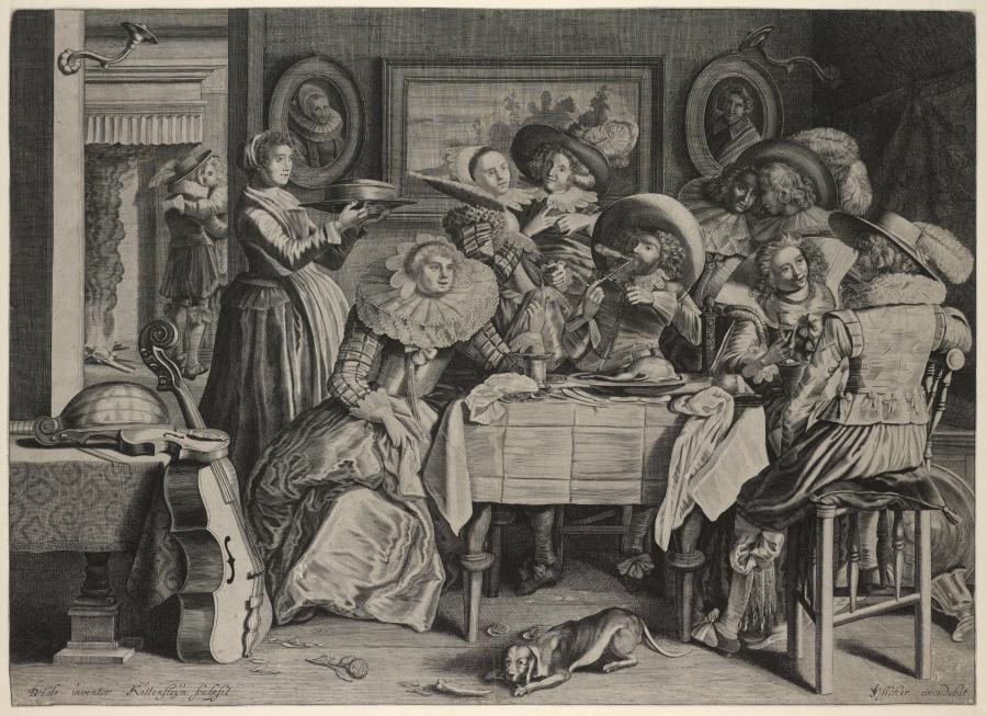 Gezelschap aan de tafel