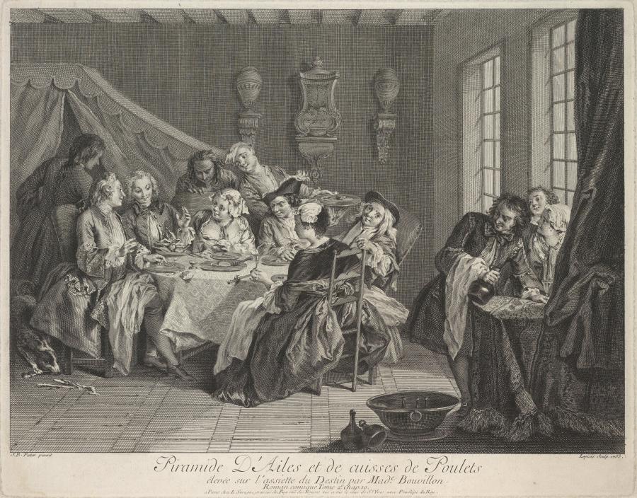 Piramide d'ailes et de cuisses de Poulets (Piramide van kippenvleugels en -bouten)