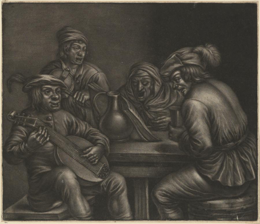 Four Peasants Making Music at a Table