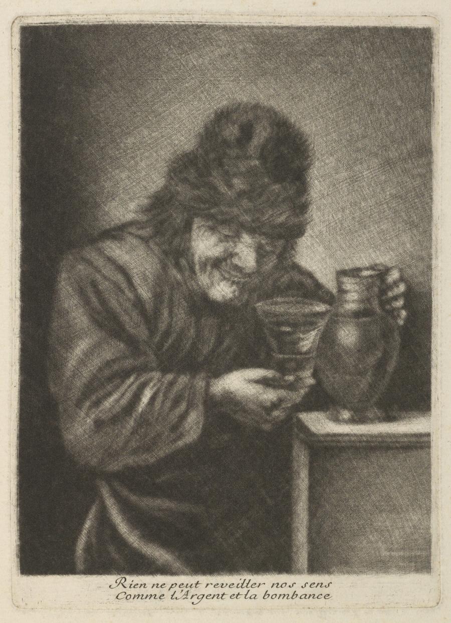 Old Woman with a Beverage Bottle