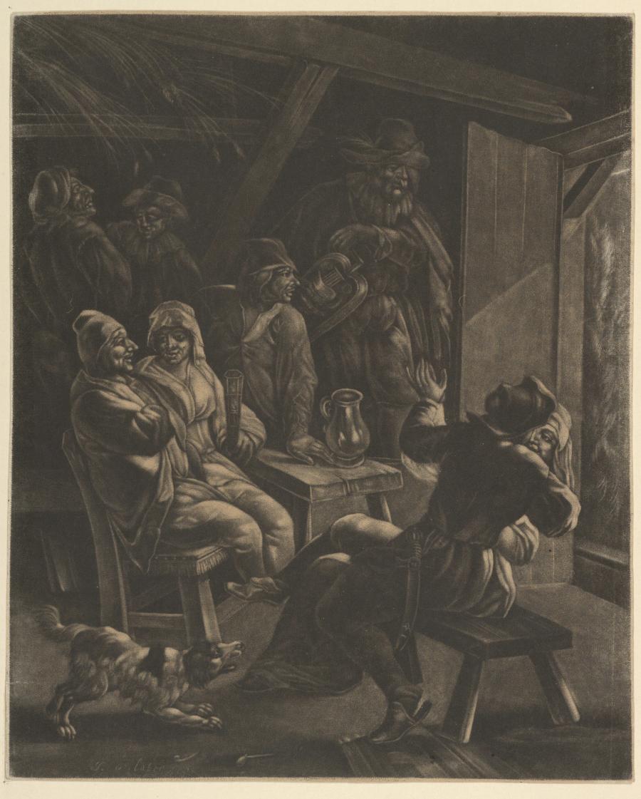 Interior of an Inn with Several Peasants Feasting