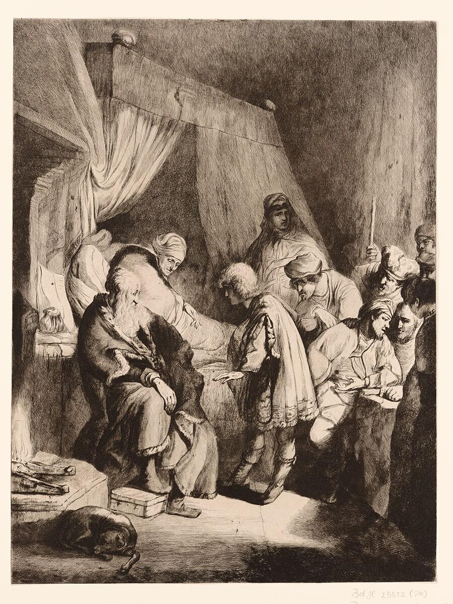 Jozef vertelt zijn dromen aan zijn ouders en zijn broers