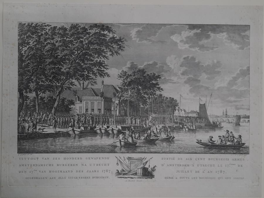 Uittocht van 600 gewapende Amsterdamse burgers naar Utrecht, 17 juli 1787