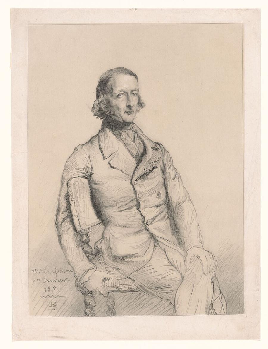 Portret van de schilder Théodore Chasseriau (1819-1856)