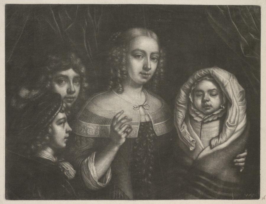 Moeder met drie kinderen