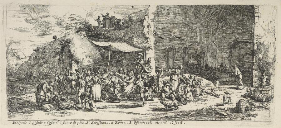 Feest bij de Grot van Egeria bij Rome