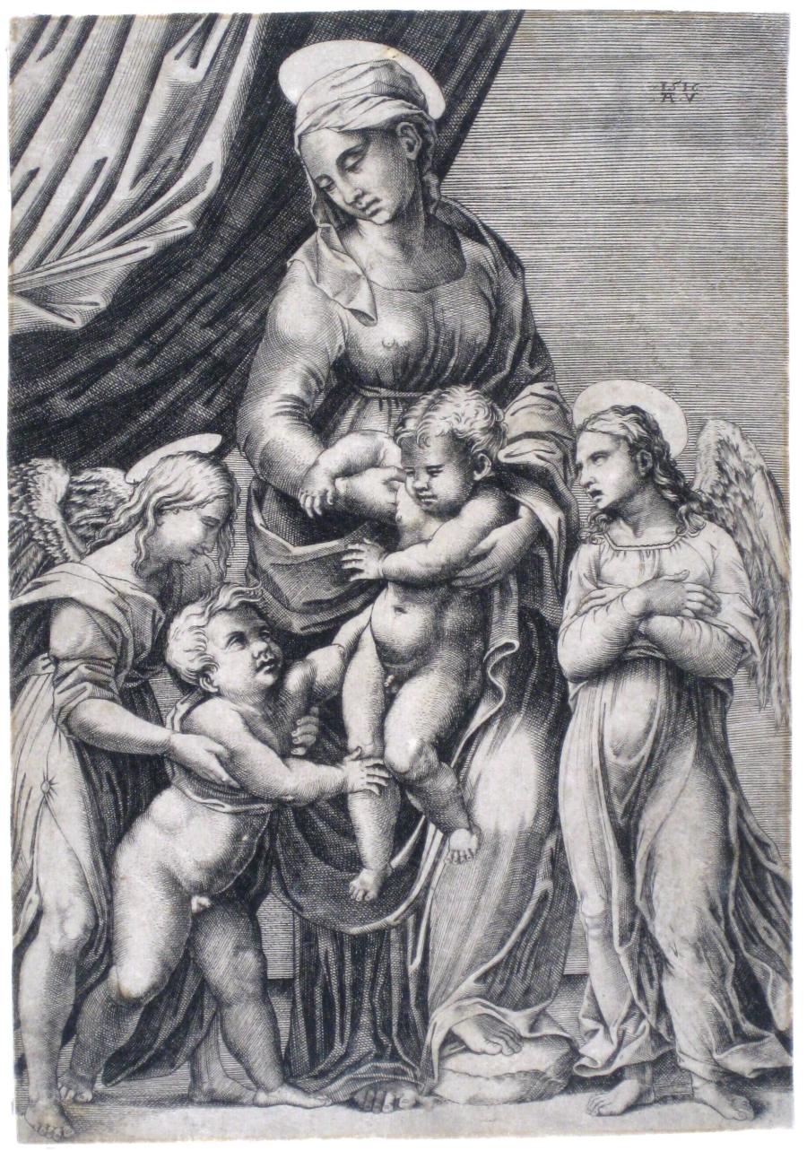 Maria met Kind, Johannes en engelen