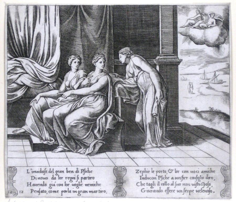 Psyche Sister's Persuade Her that a Serpent Is Sleeping with Her