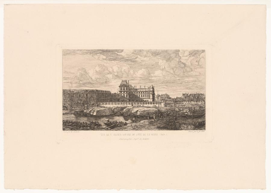 Vue de l'ancien Louvre du côté de la Seine