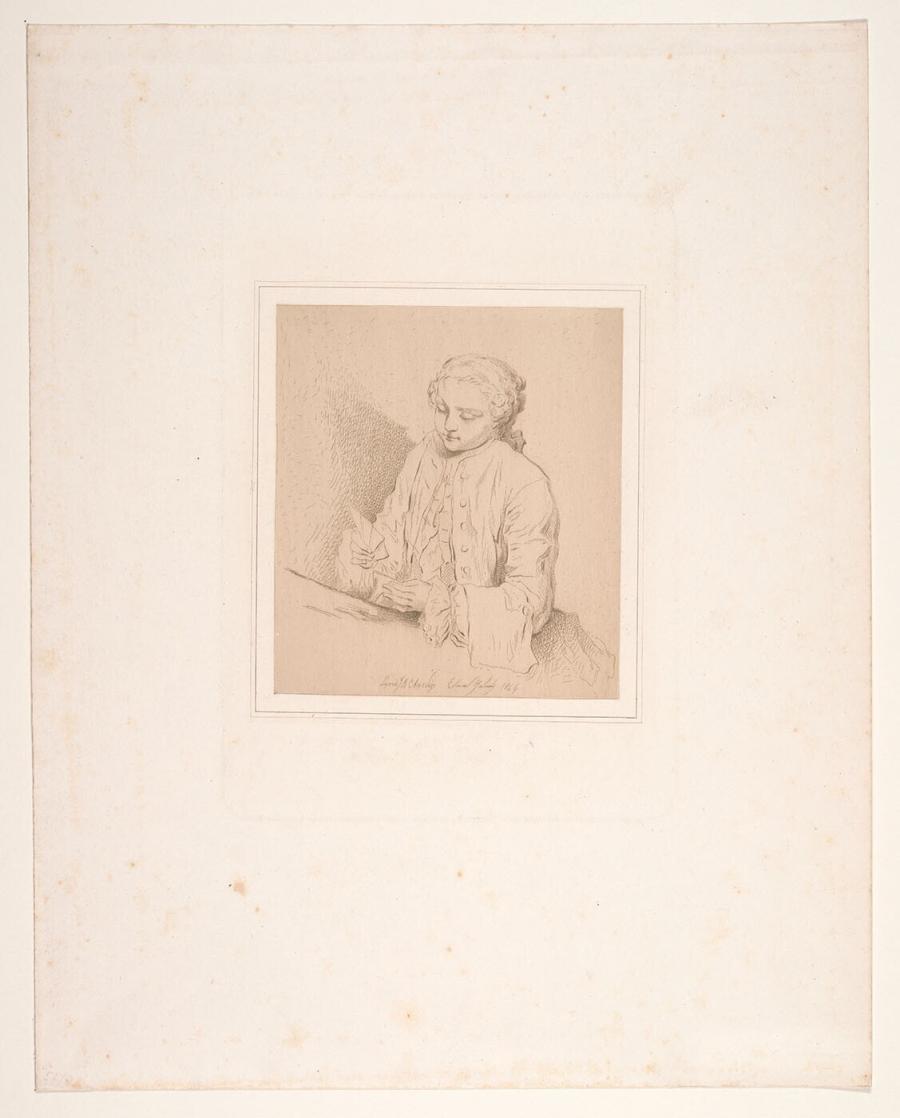 Young Man playing Cards