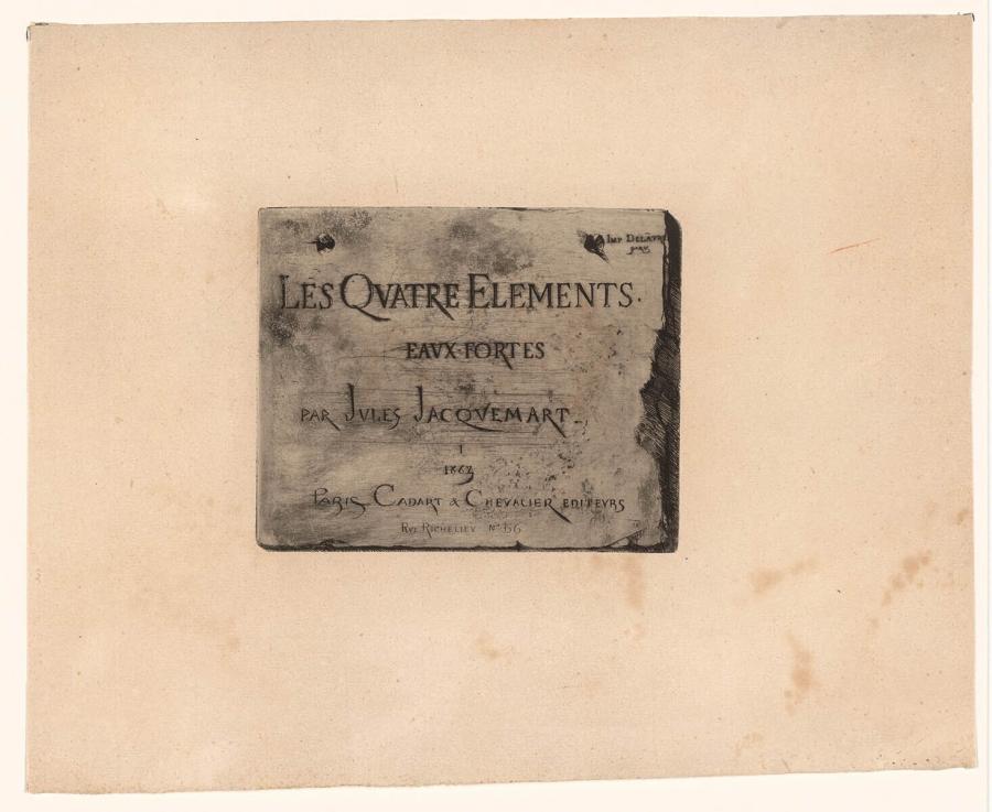 Titelprent voor de serie: Les Quatre éléments, 1863