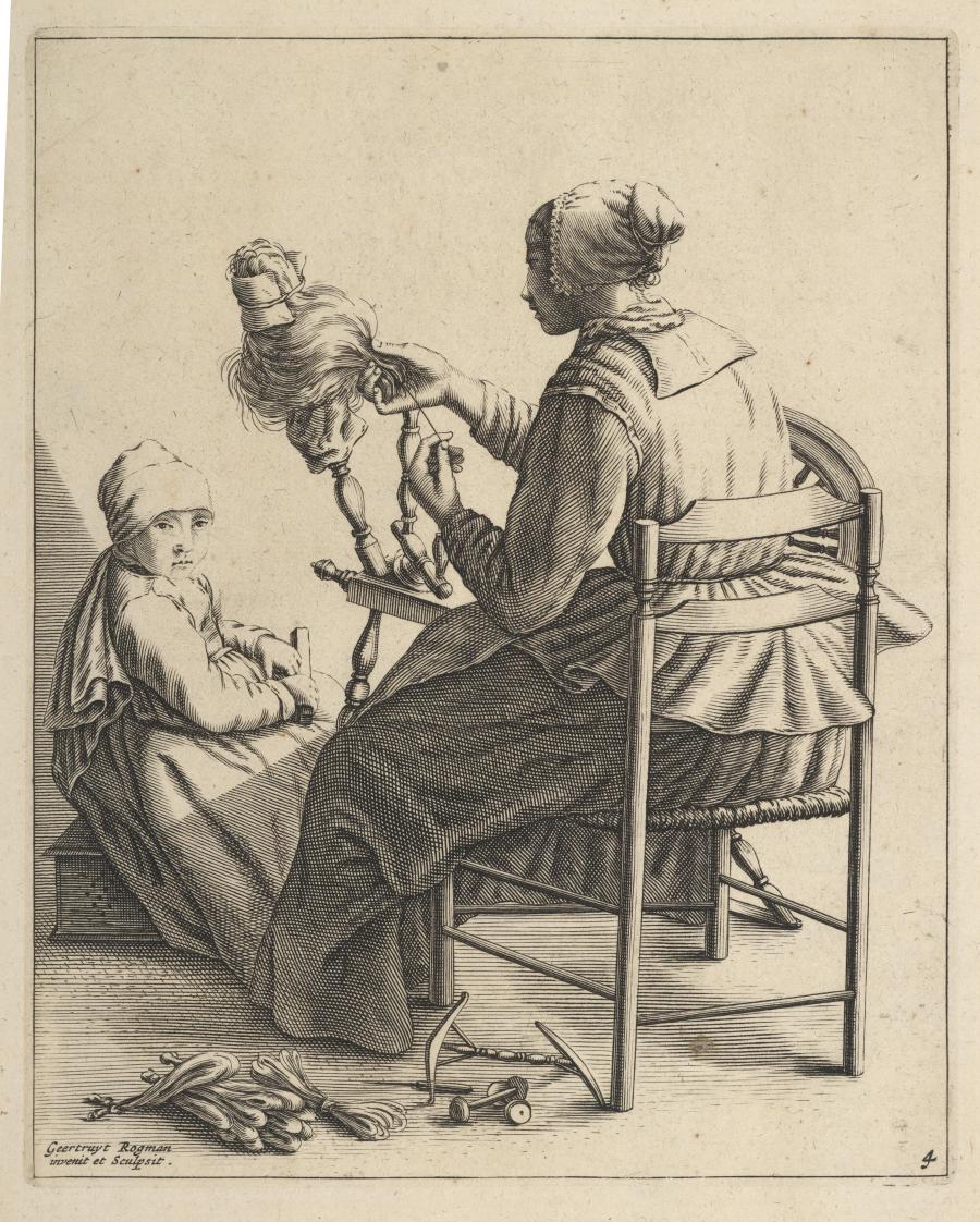 A Woman Spinning