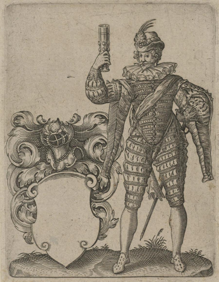Standing Nobleman Holding a Glass