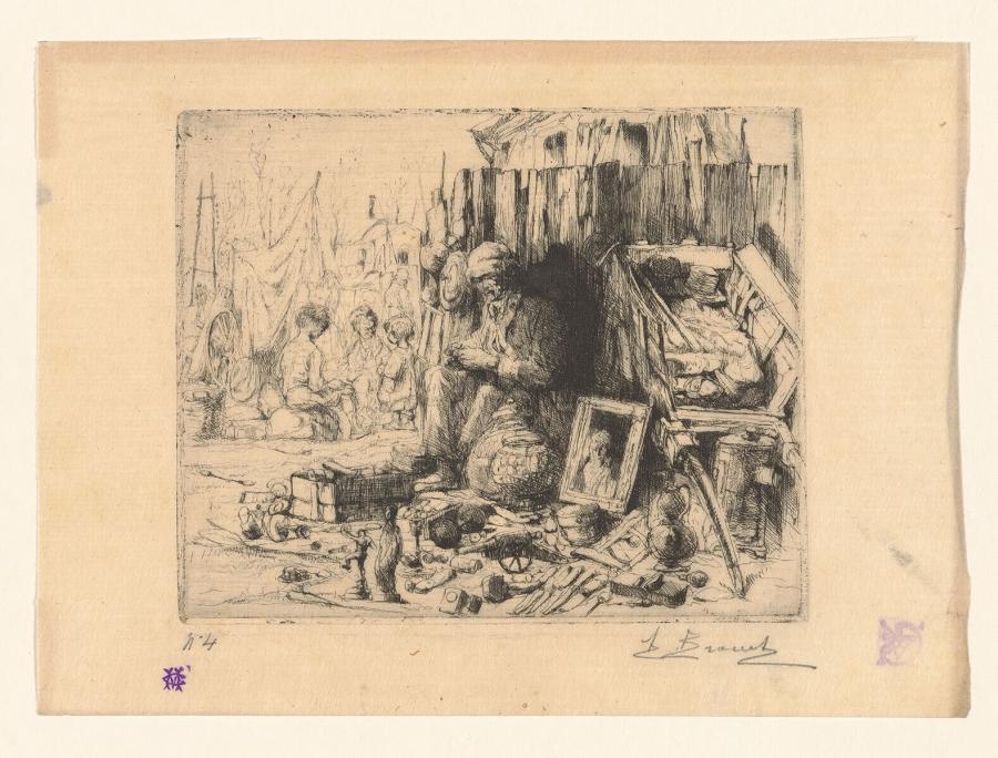 Antiquarian at the market of Saint Ouen