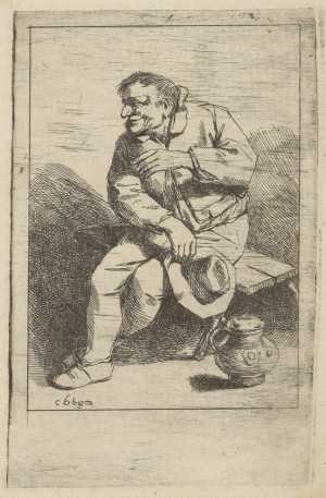 sitting-man-with-hat-in-his-right-hand