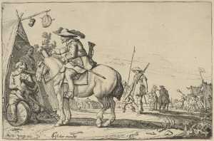 ruiter-in-een-kampement