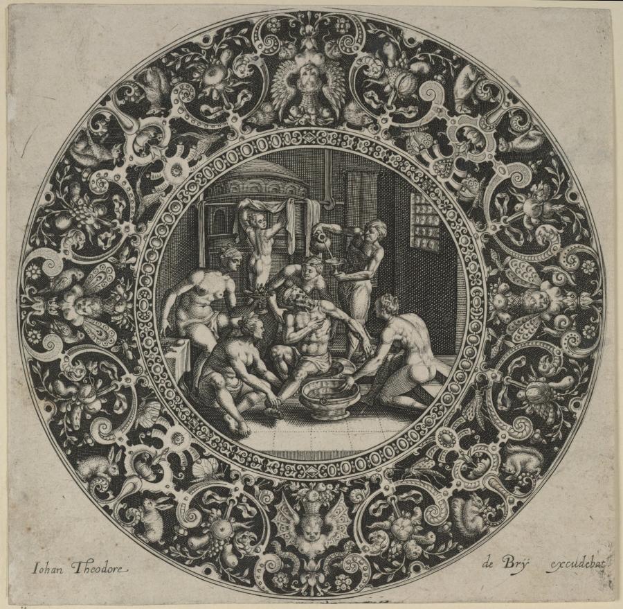 Sardanapal in the Bath, Attended by Slaves