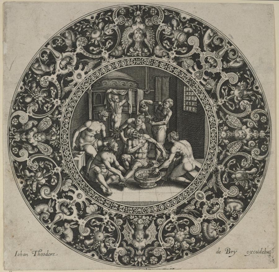 Sardanapal in the Bath, Attended by Slaves