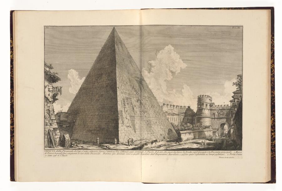 Veduta della Piramide di Caio Cestio (Gezicht op de piramide van Caius Cestius)