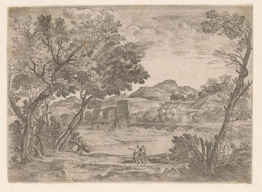 Italian Landscape with Two Shepherds