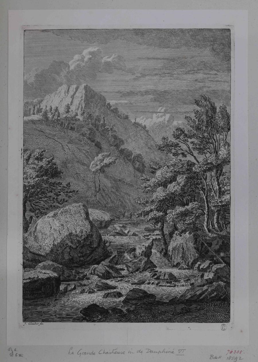 Landscape with Two Men at the Foot of a Mountain