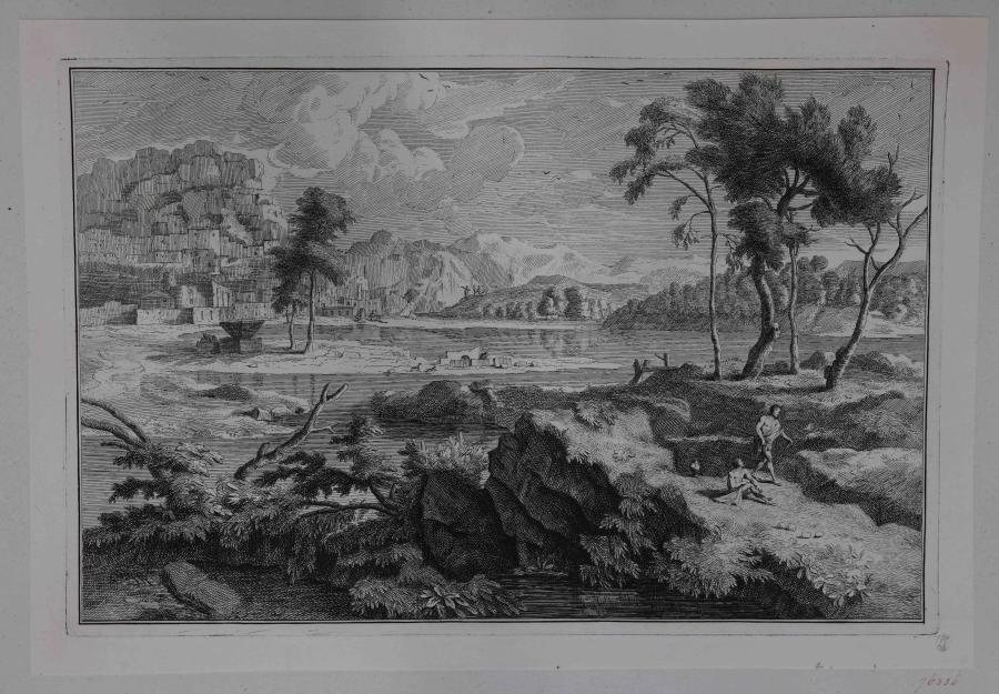 Landscape with Two Men and a Town in the Distance