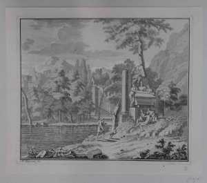 landschap-met-zes-mensen-bij-een-tombe