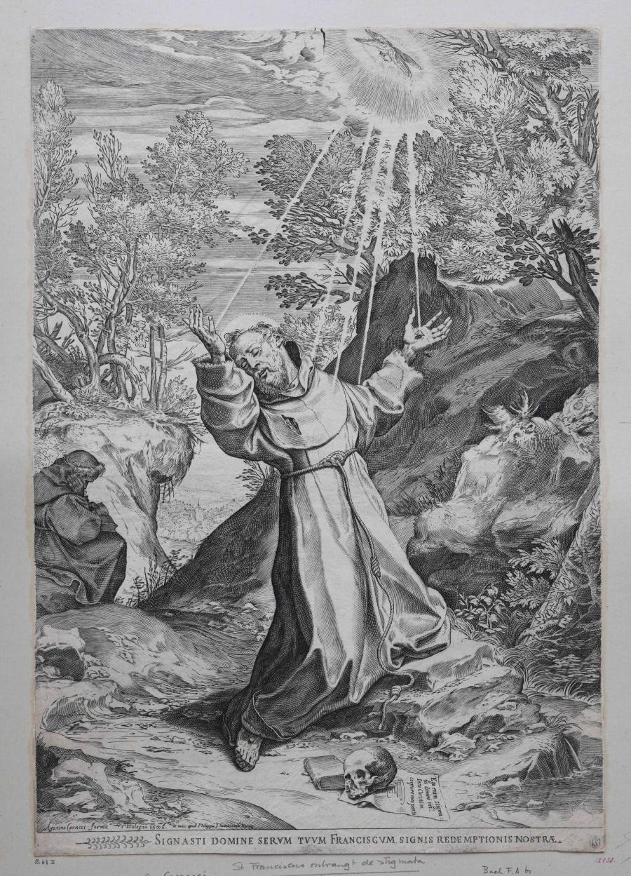 Heilige Franciscus ontvangt de stigmata