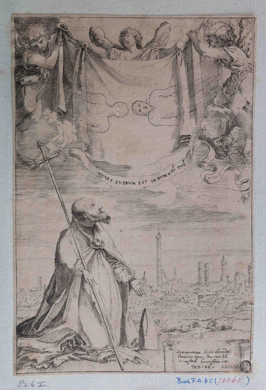 St. Petrus aanbidt de zweetdoek