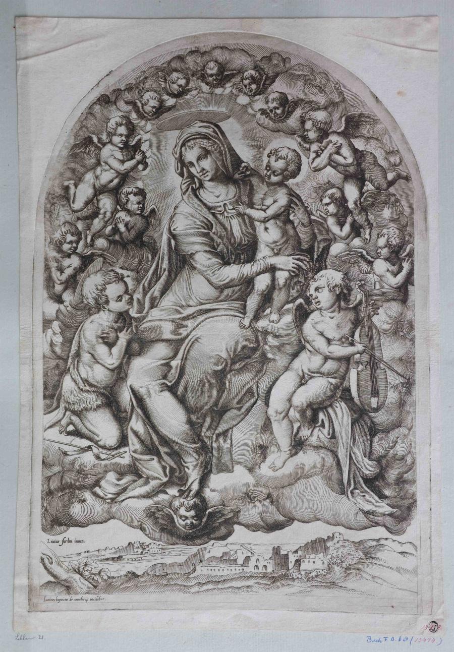 Mary with Child on Cloud Throne