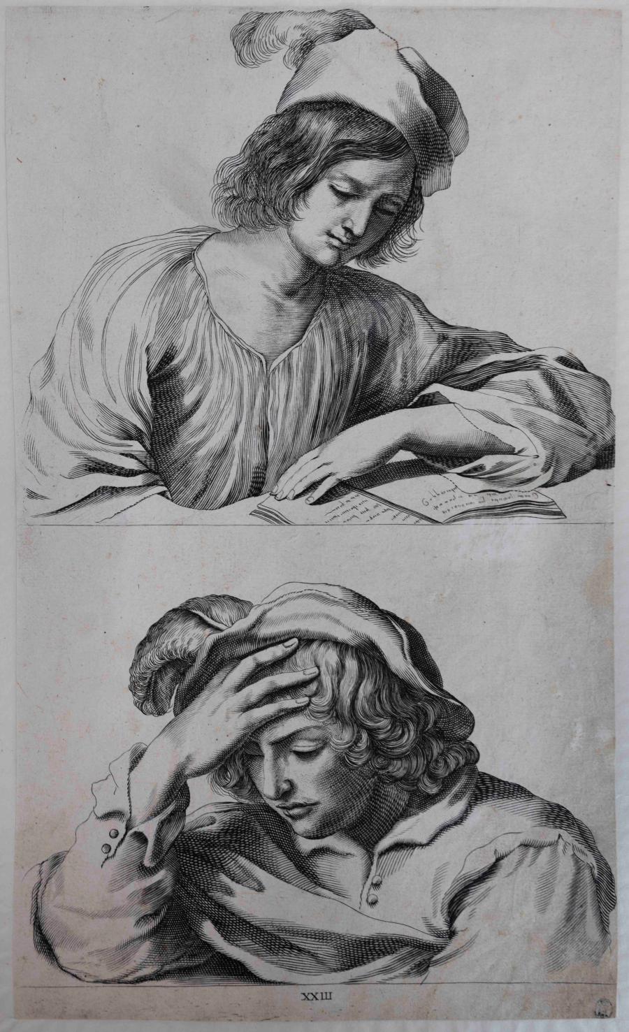 Drawing model, reading and pondering young man