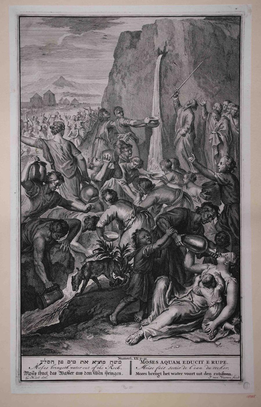 Moses Beats Water from the Rock