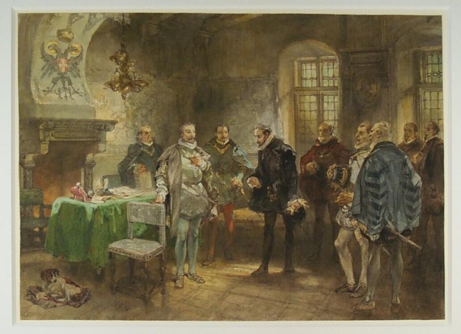 Study for Adriaan Pauw and five other ambassadors from Amsterdam received Prince William of Orange in Utrecht in 1566
