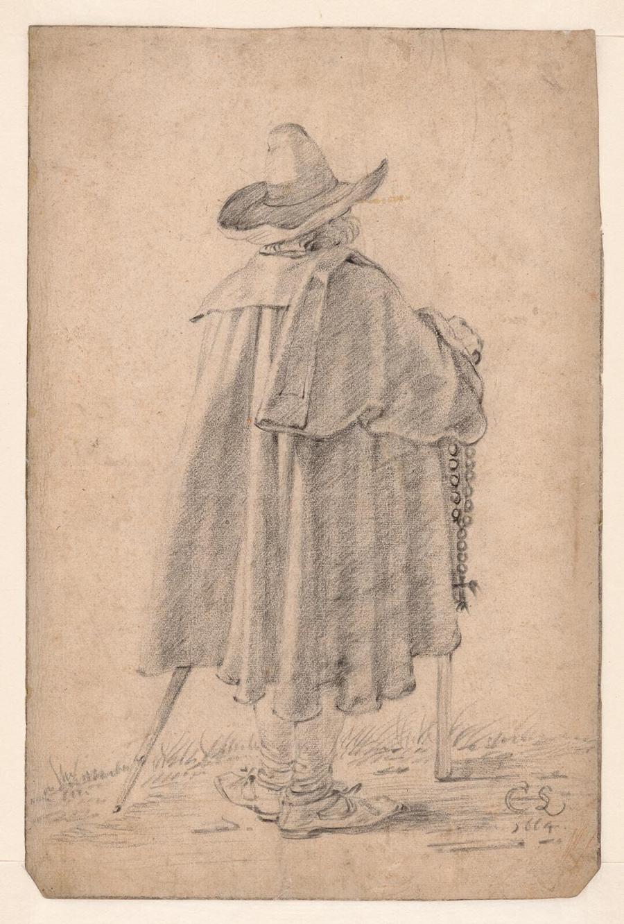 Standing Man with a Hat, Seen from the Back