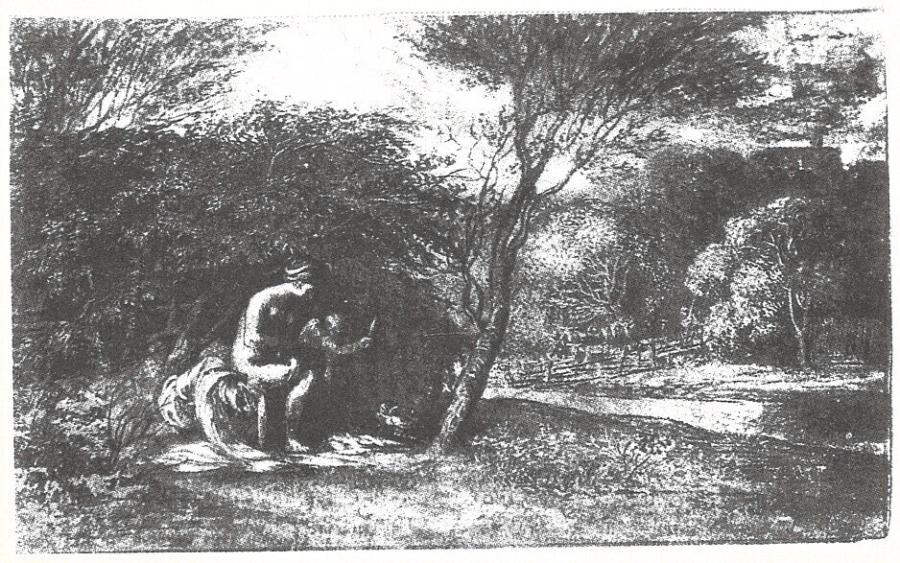 Evening Landscape with Venus and Cupid