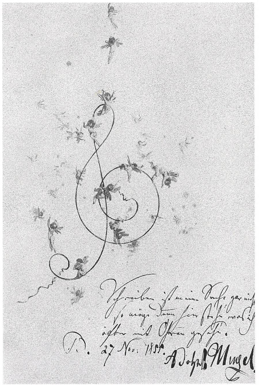 Treble Clef with Small Putti