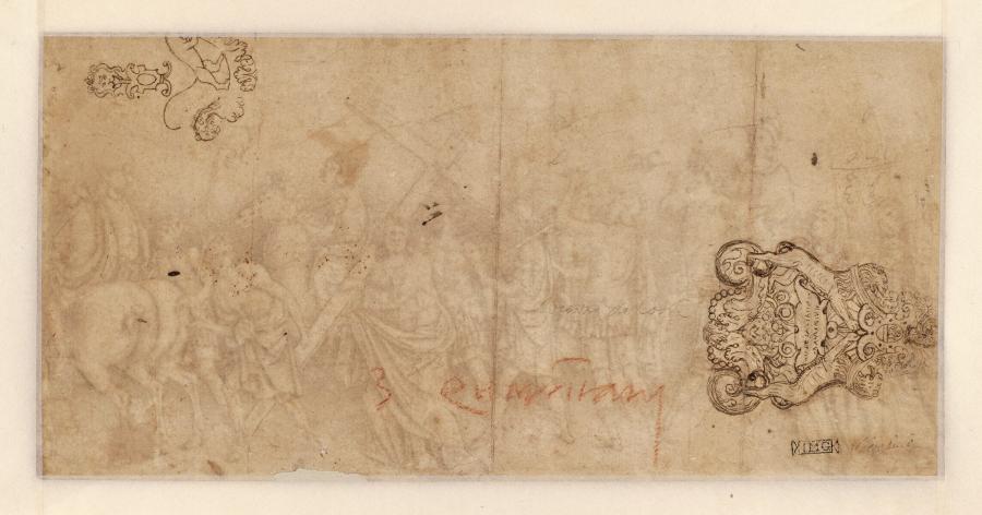 Two Studies for Heraldic Ornaments