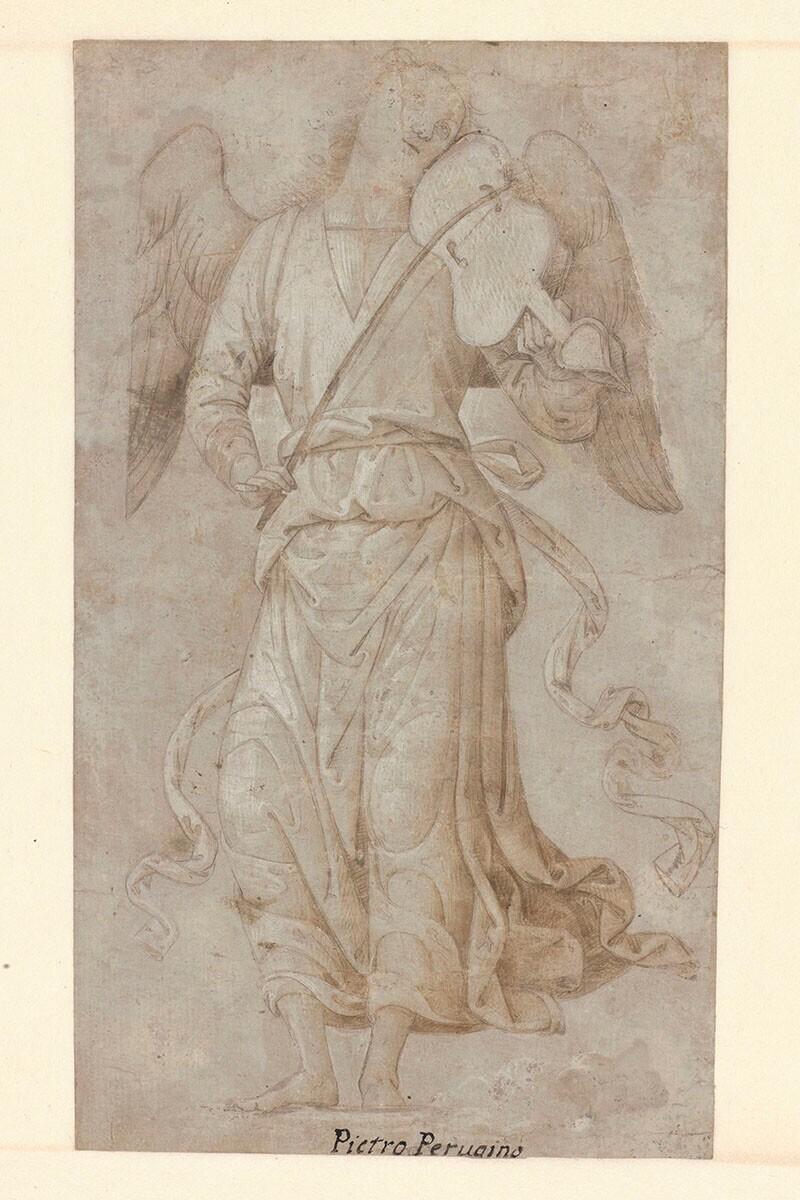 Engel spelend op een viola da braccio