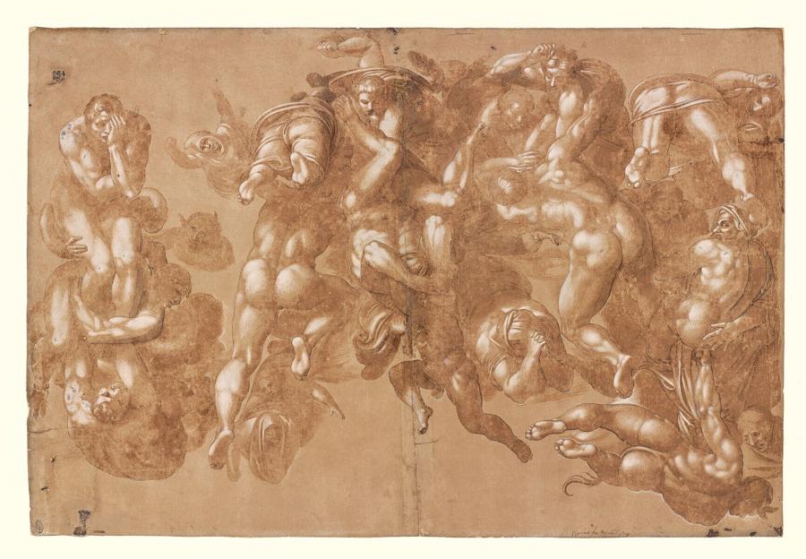 Figures after Michelangelo's 'Last Judgement'