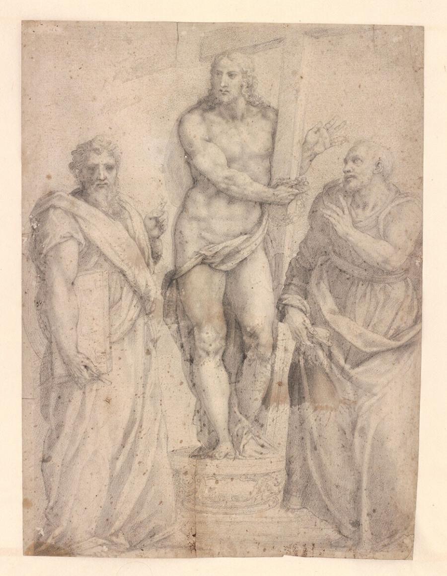 Christus tussen de heiligen Cosmas en Damianus