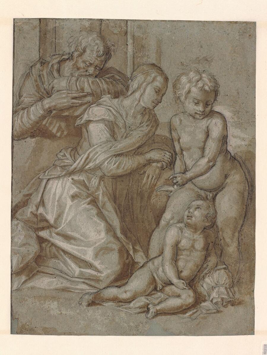 De Heilige Familie met Johannes de Doper