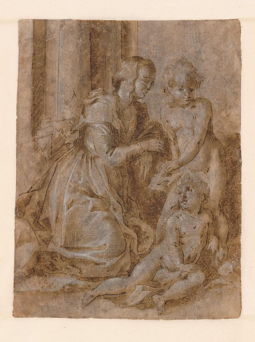 De Heilige Familie met Johannes de Doper