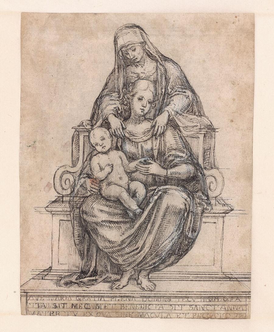 Heilige Anna, Maria en Christuskind (Anna te Drieën)